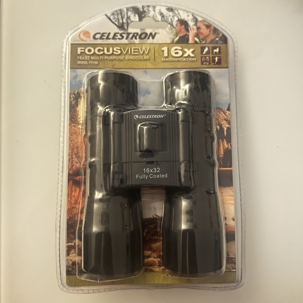 Celestron Focusview 16x32 Binoculars Model 71190 Fully Coated Optics New Sealed